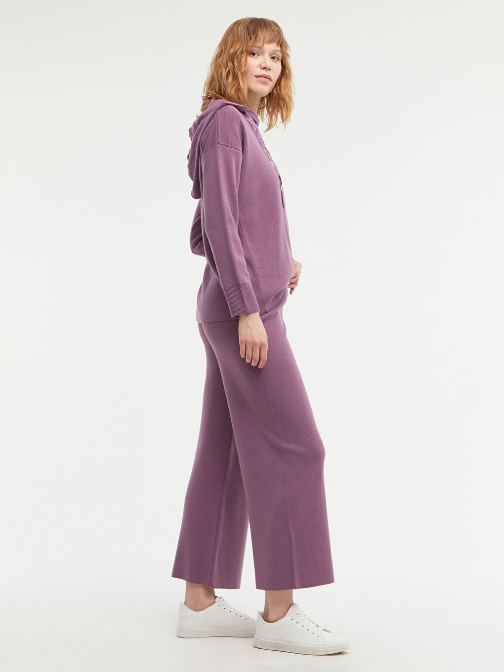 Elastic Waist Loose Leg Trousers