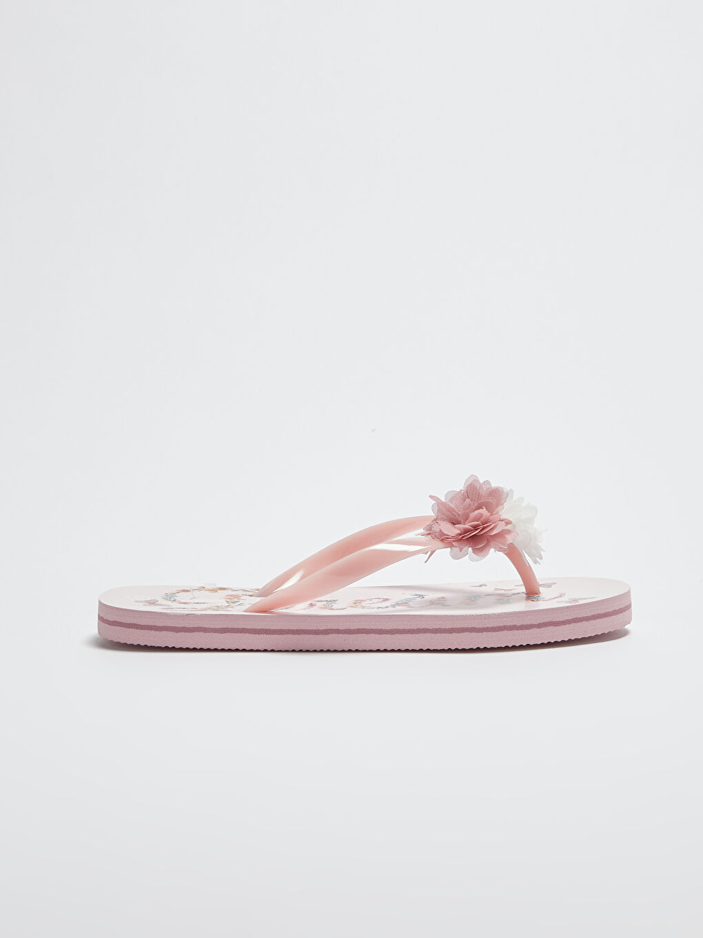 Pembe Baskılı Kız Çocuk Parmak Arası Plaj Terliği-2