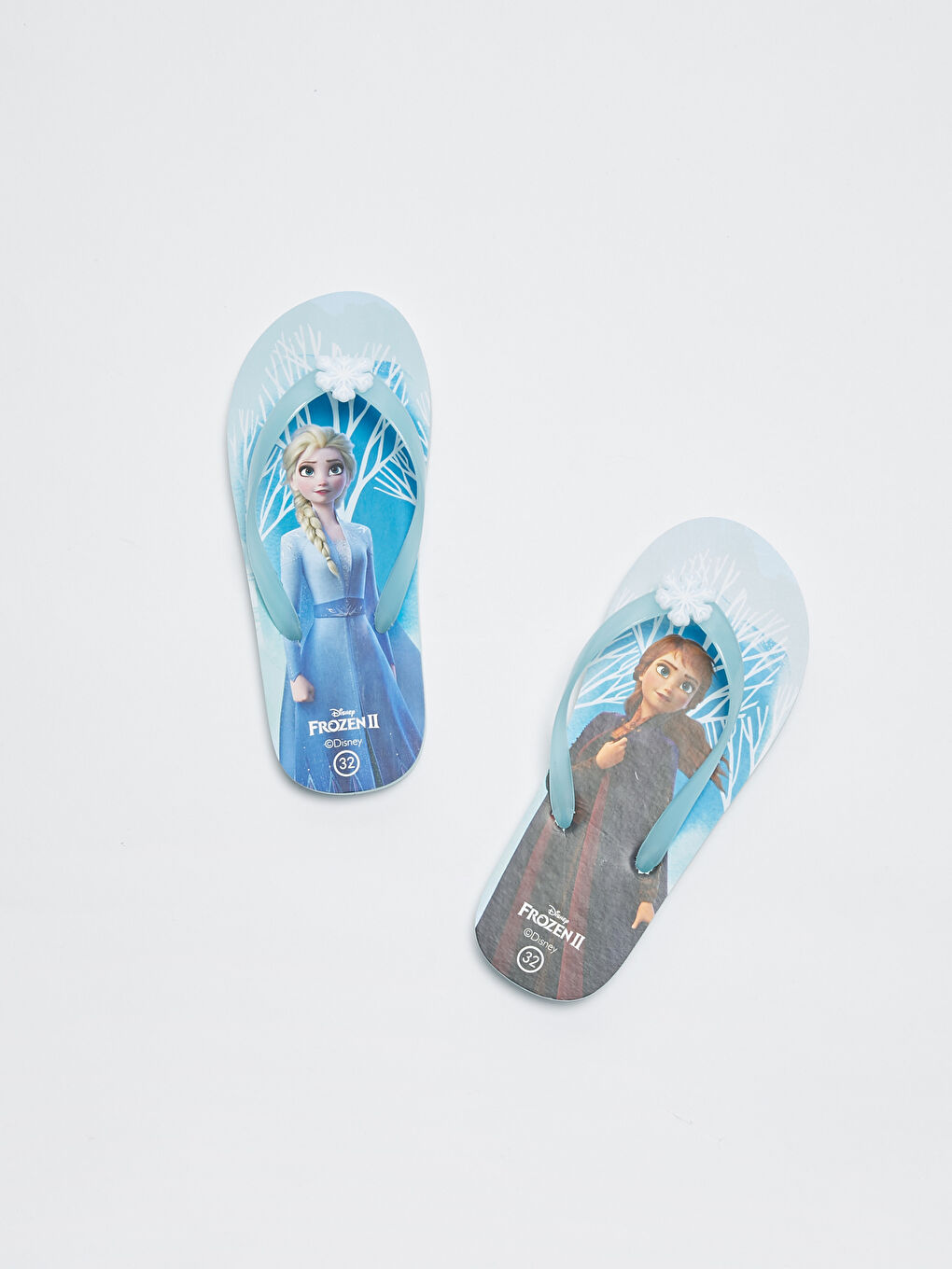 Для девочек Холодное сердце С принтом Пляжные шлепанцы-2