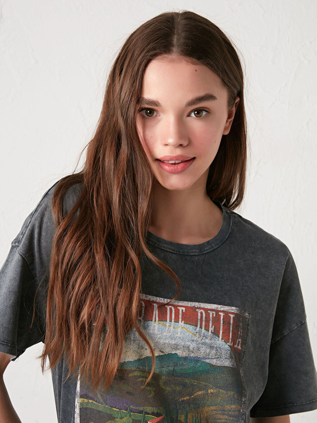 Футболка с круглым вырезом, с принтом, с коротким рукавом, из хлопка, для женщин-2