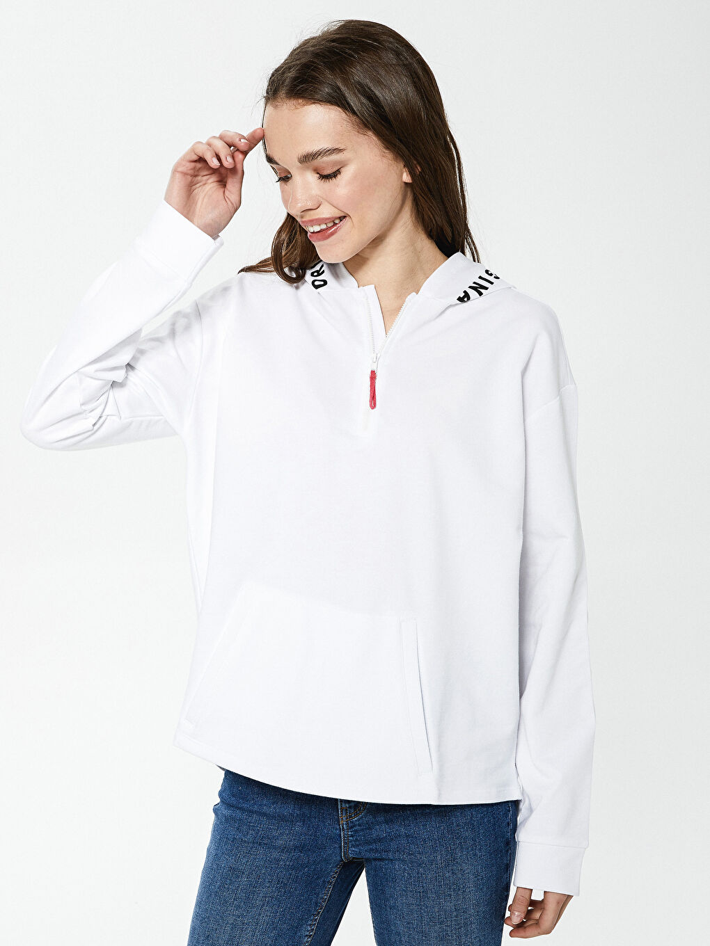 LCW Casual Hoodie Mickey Mouse Printed Long Sleeve Mother's Sweatshirt Mother Daughter Combination -S1DN89Z8-FFB