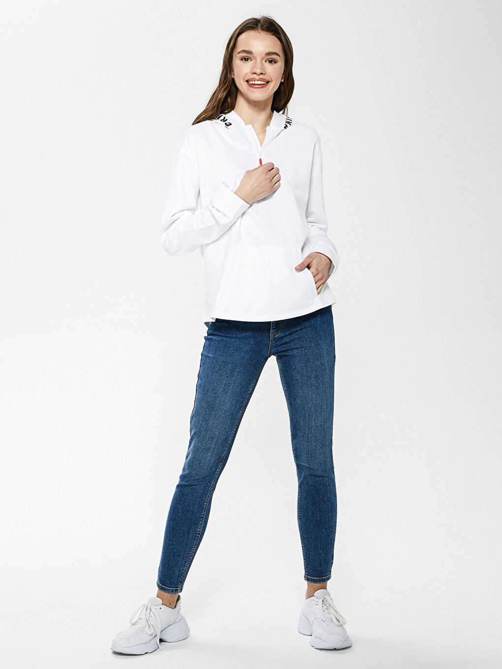 LCW Casual Hoodie Mickey Mouse Printed Long Sleeve Mother's Sweatshirt Mother Daughter Combination -S1DN89Z8-FFB