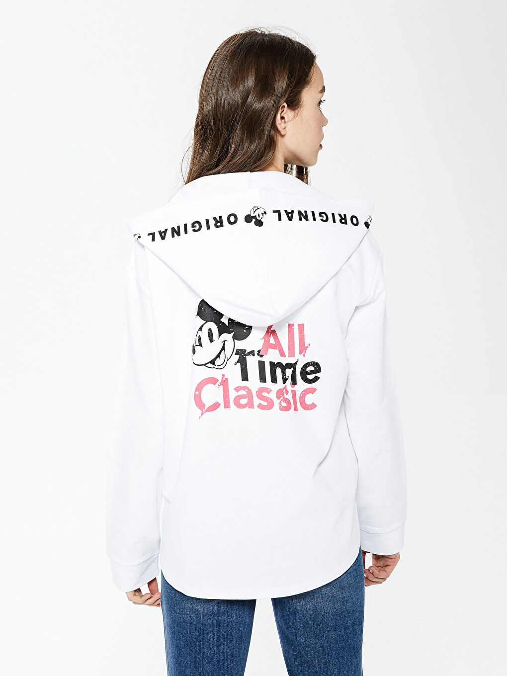 LCW Casual Hoodie Mickey Mouse Printed Long Sleeve Mother's Sweatshirt Mother Daughter Combination -S1DN89Z8-FFB