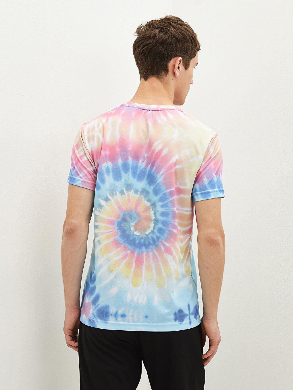 Turkuaz Bisiklet Yaka Kısa Kollu Baskılı Erkek Tişört-10