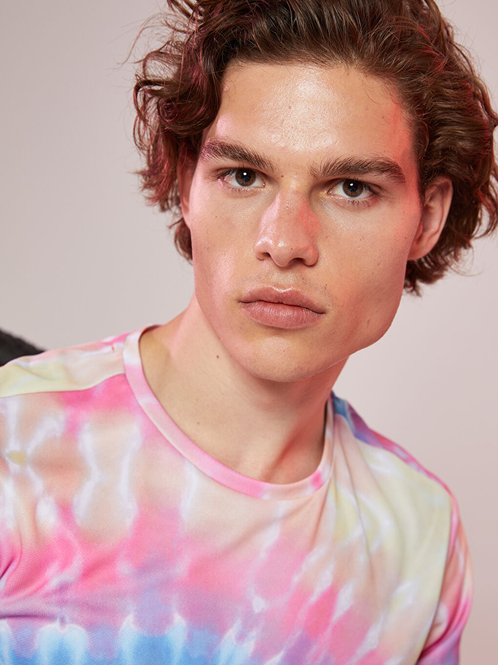 Turkuaz Bisiklet Yaka Kısa Kollu Baskılı Erkek Tişört-4