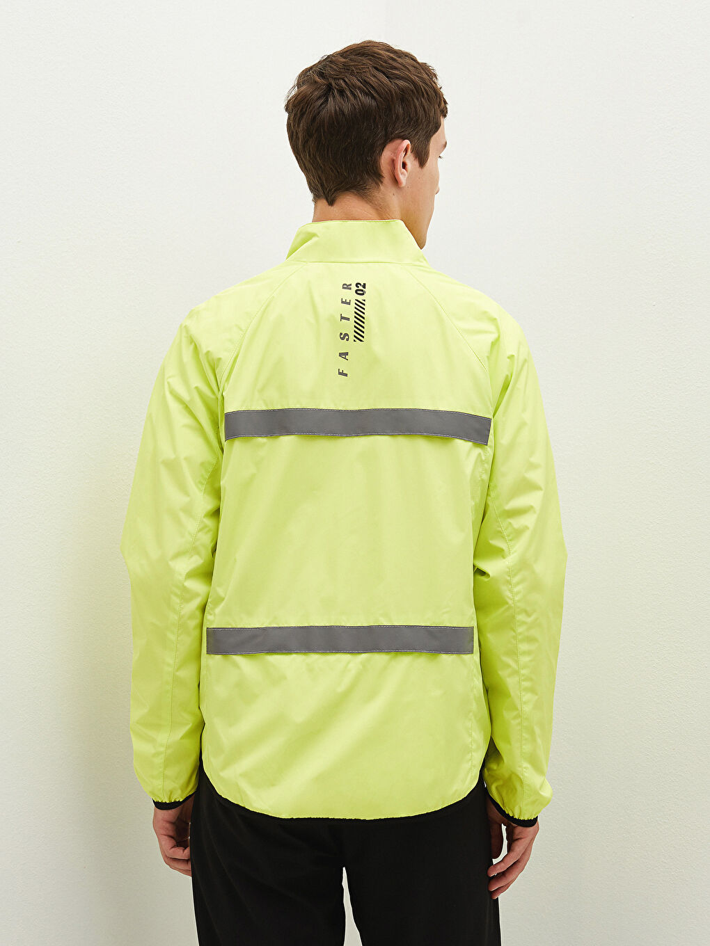 Yeşil Standart Kalıp Dik Yaka İnce Doğa Montu-8