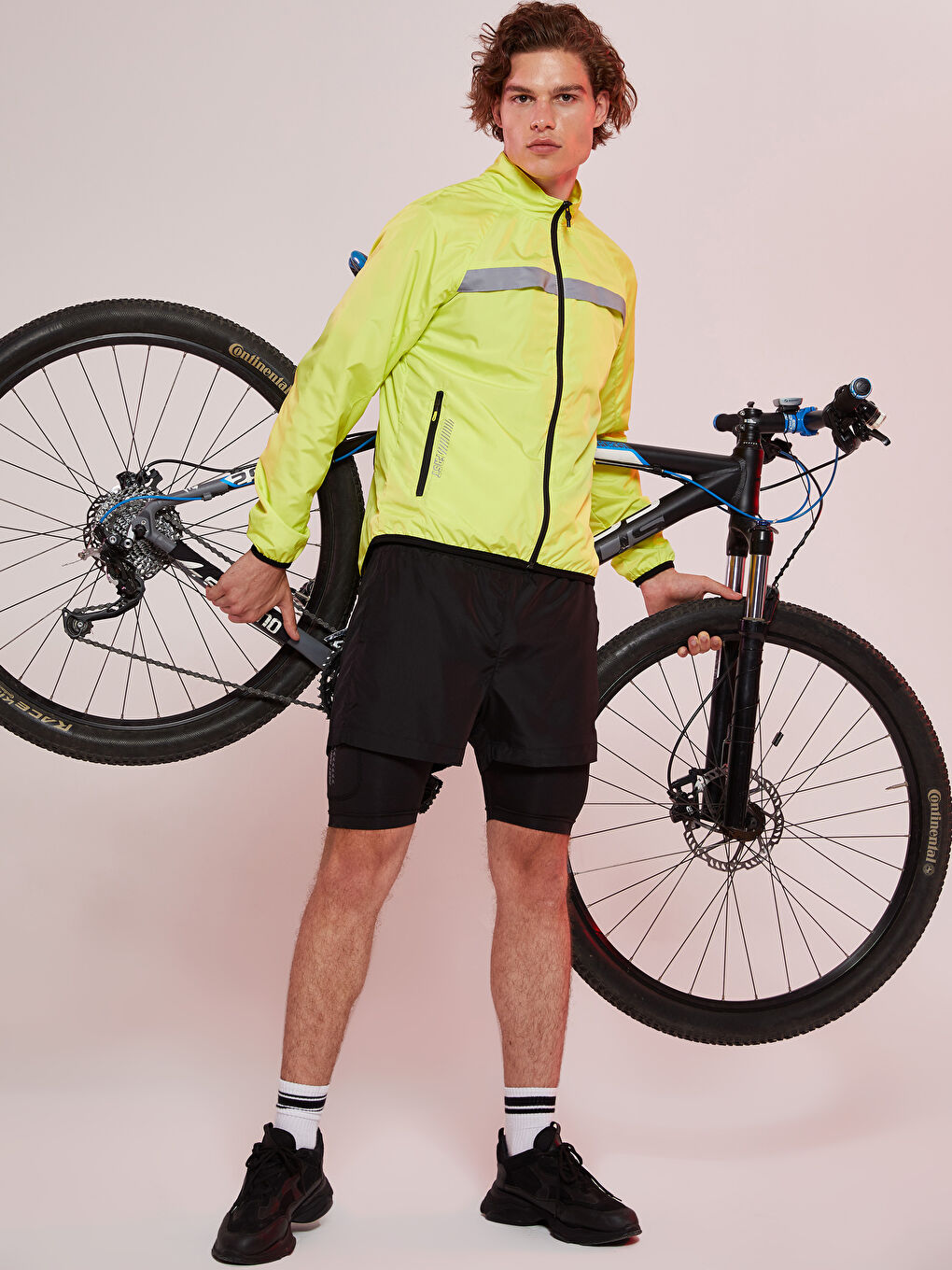 Yeşil Standart Kalıp Dik Yaka İnce Doğa Montu-4