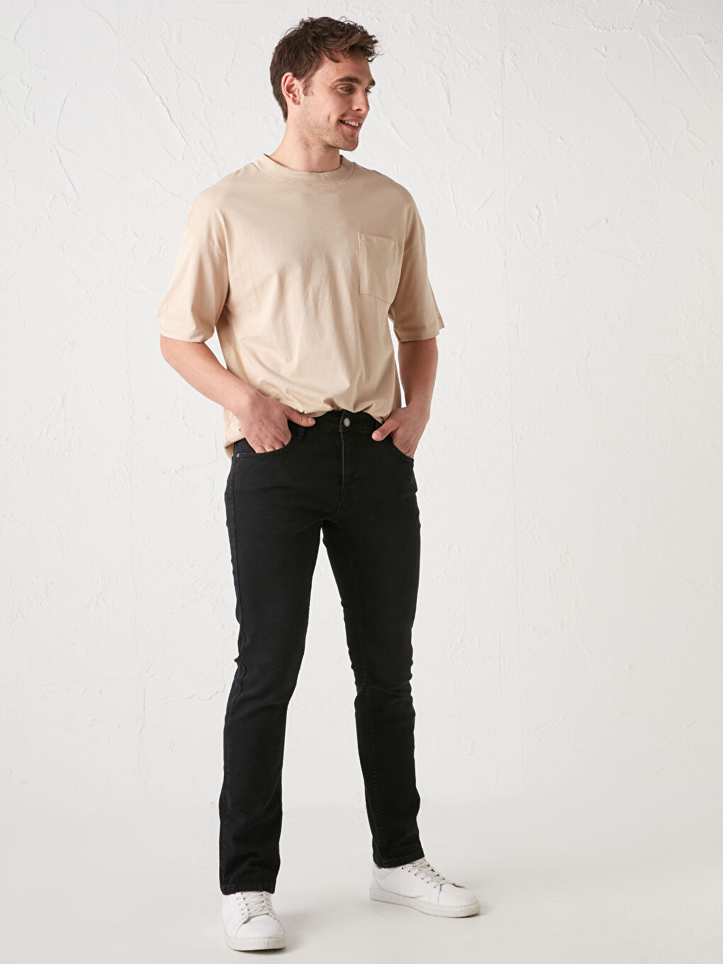 Siyah 750 Slim Fit Erkek Jean Pantolon-1