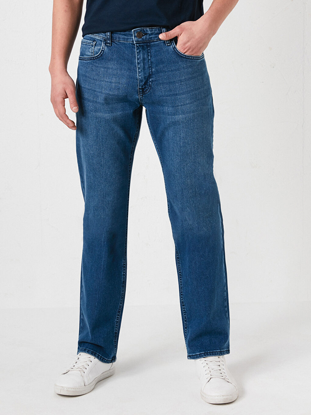 İndigo 790 Rahat Kalıp Erkek Jean Pantolon-1