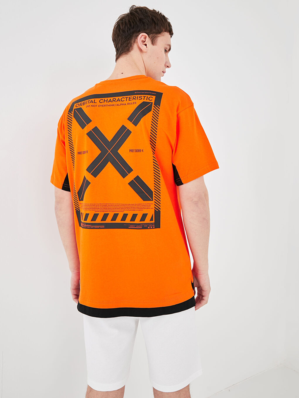 XSIDE Crew Neck Short Sleeve Printed Combed Cotton Men's T-shirt -S1DO99Z8-GGF
