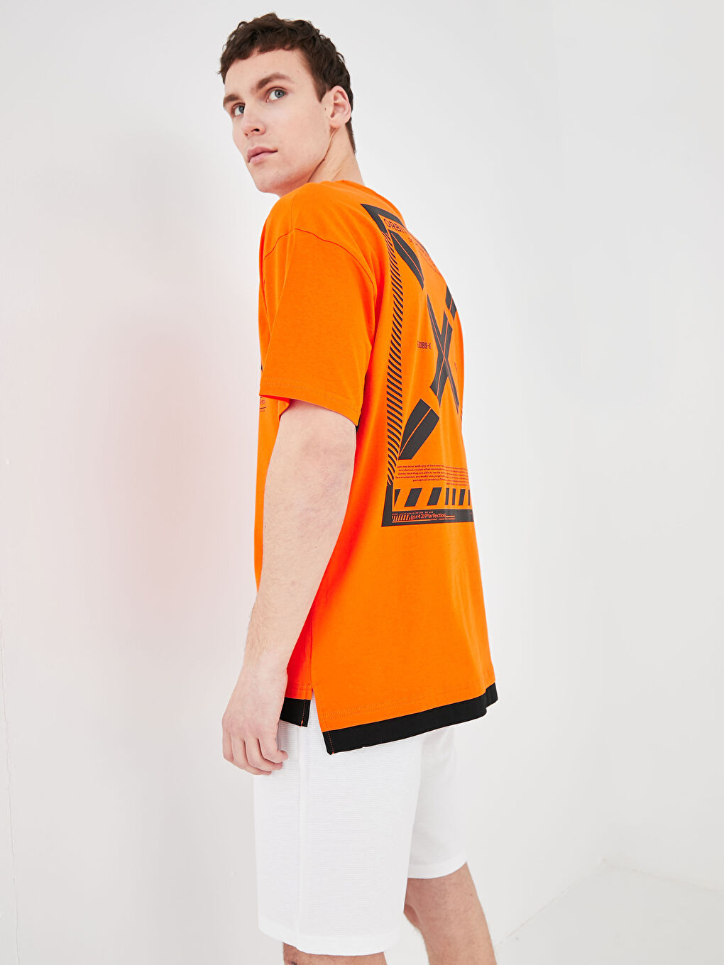 XSIDE Crew Neck Short Sleeve Printed Combed Cotton Men's T-shirt -S1DO99Z8-GGF