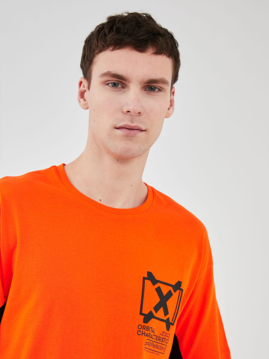 XSIDE Crew Neck Short Sleeve Printed Combed Cotton Men's T-shirt -S1DO99Z8-GGF