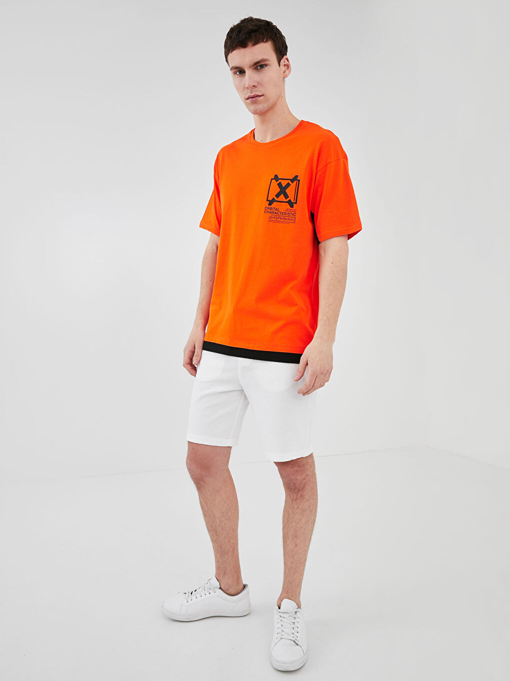 XSIDE Crew Neck Short Sleeve Printed Combed Cotton Men's T-shirt -S1DO99Z8-GGF