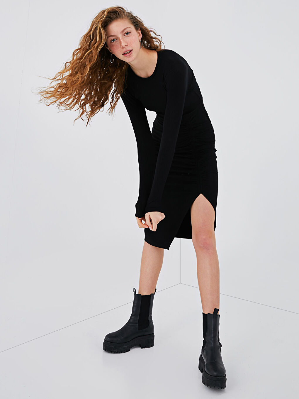 XSIDE Crew Neck Viscose Dress -S1DP03Z8-CVL