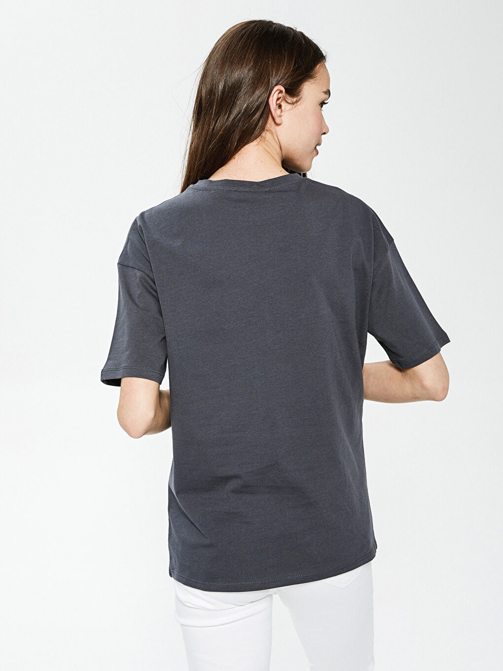 قميص نساء كول مدور باتمان مطبوع كم قصير قطن-4