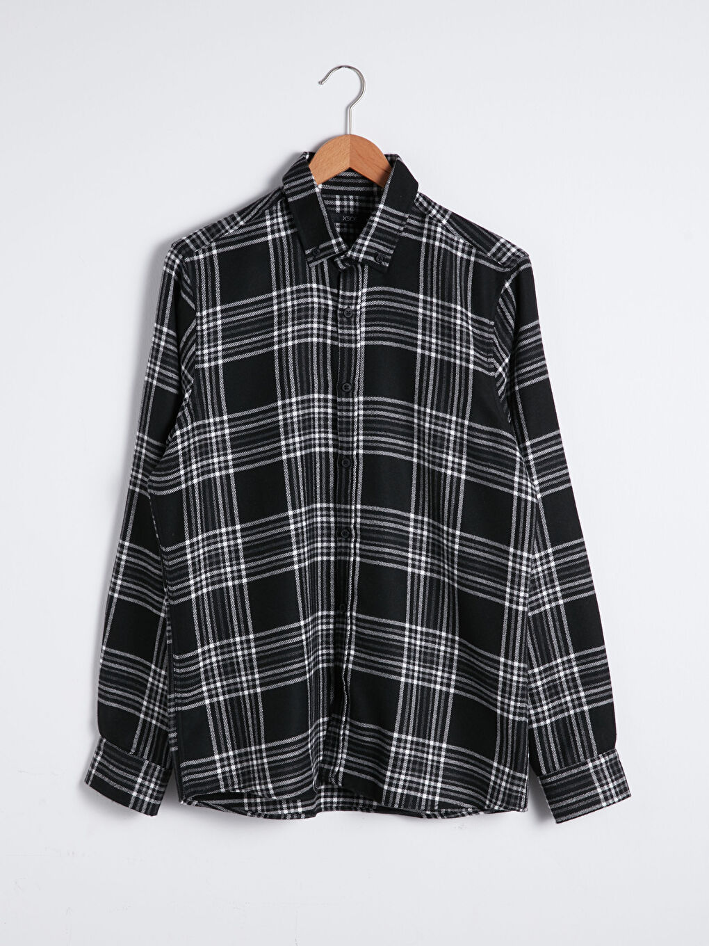 Regular Fit Long Sleeve Plaid Men's Flannel Shirt