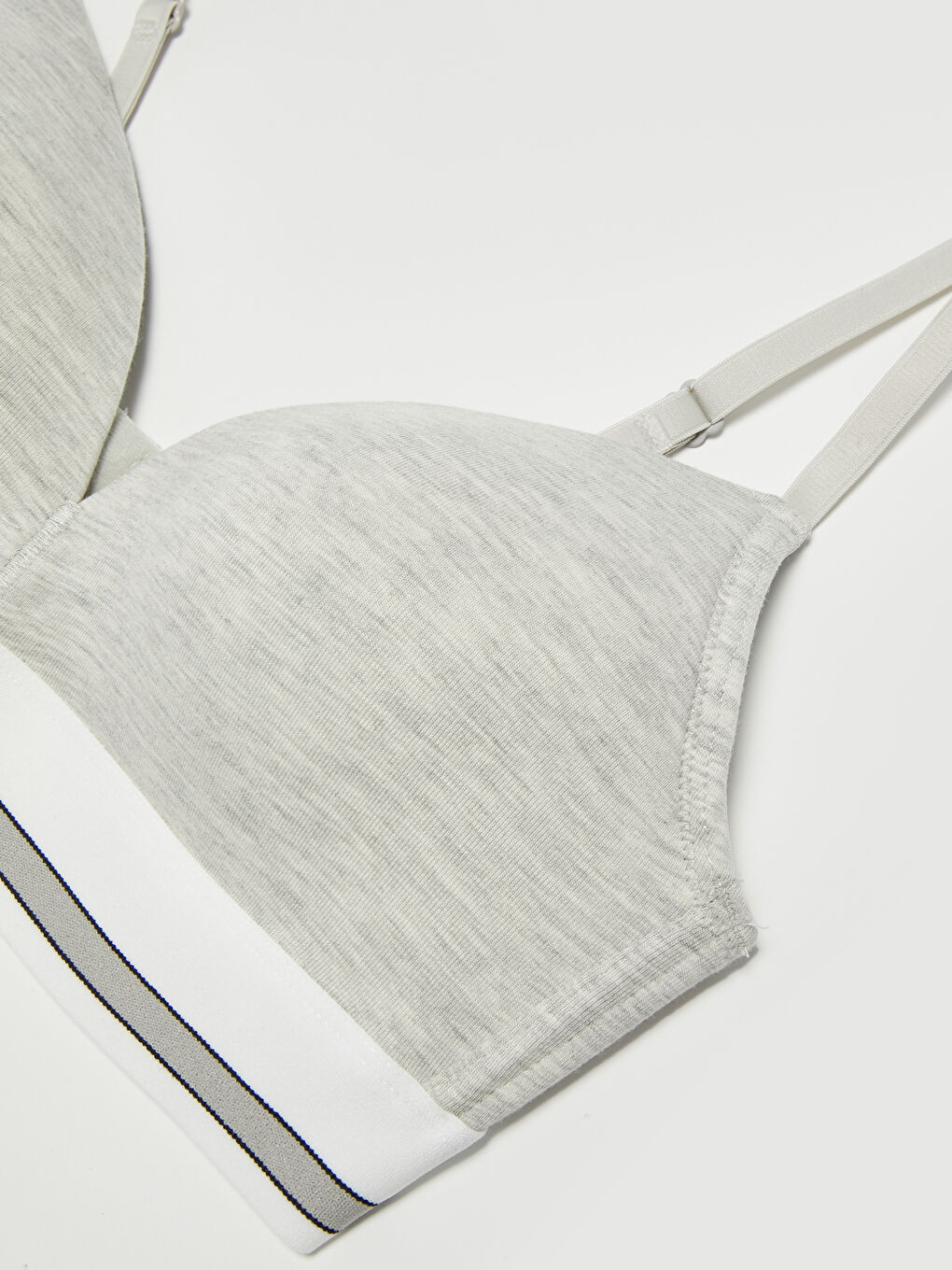 Gri Dolgusuz Balensiz Düz Sütyen-1