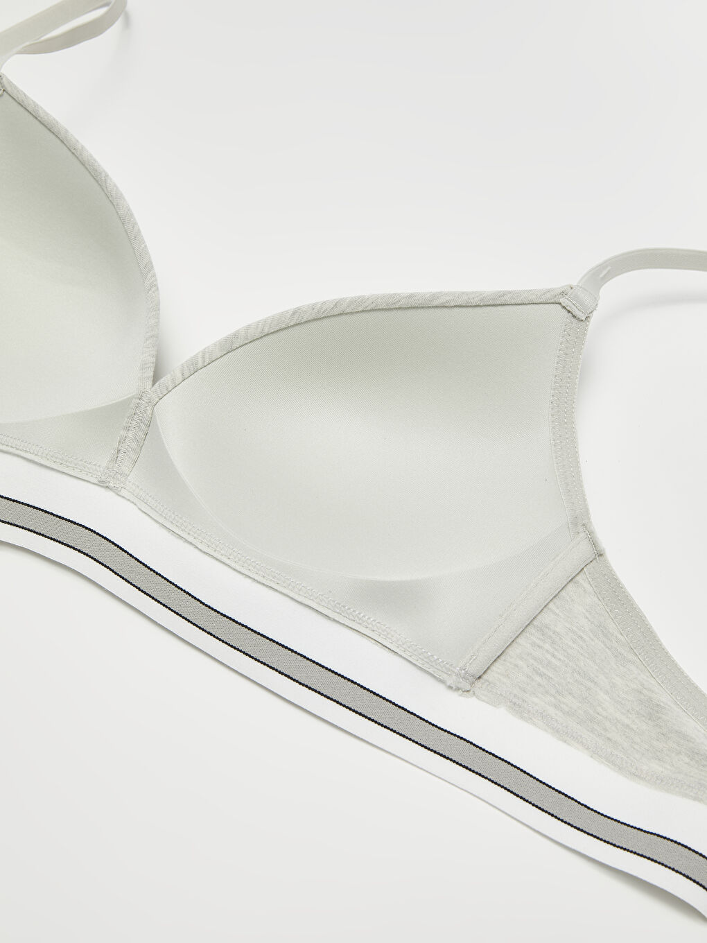 Gri Dolgusuz Balensiz Düz Sütyen-2