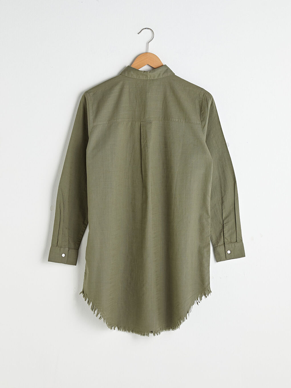 قميص تونيك بوبلين سادة للسيدات-9