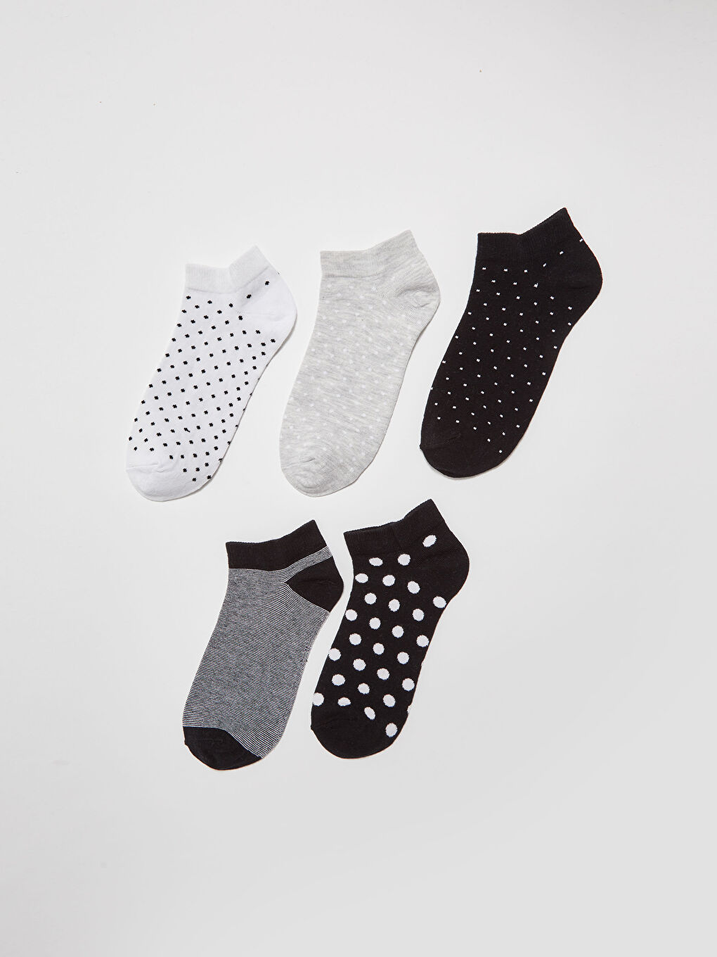Patterned Cotton Women's Booties Socks 5 Pack-1