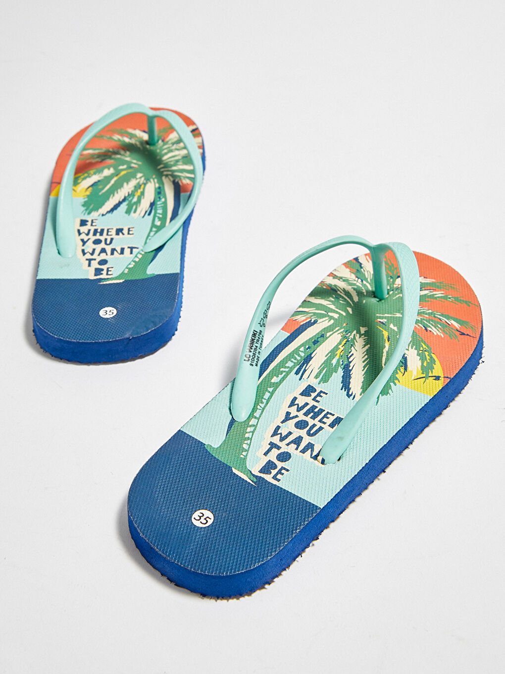 Karışık Erkek Çocuk Parmak Arası Plaj Terliği-1