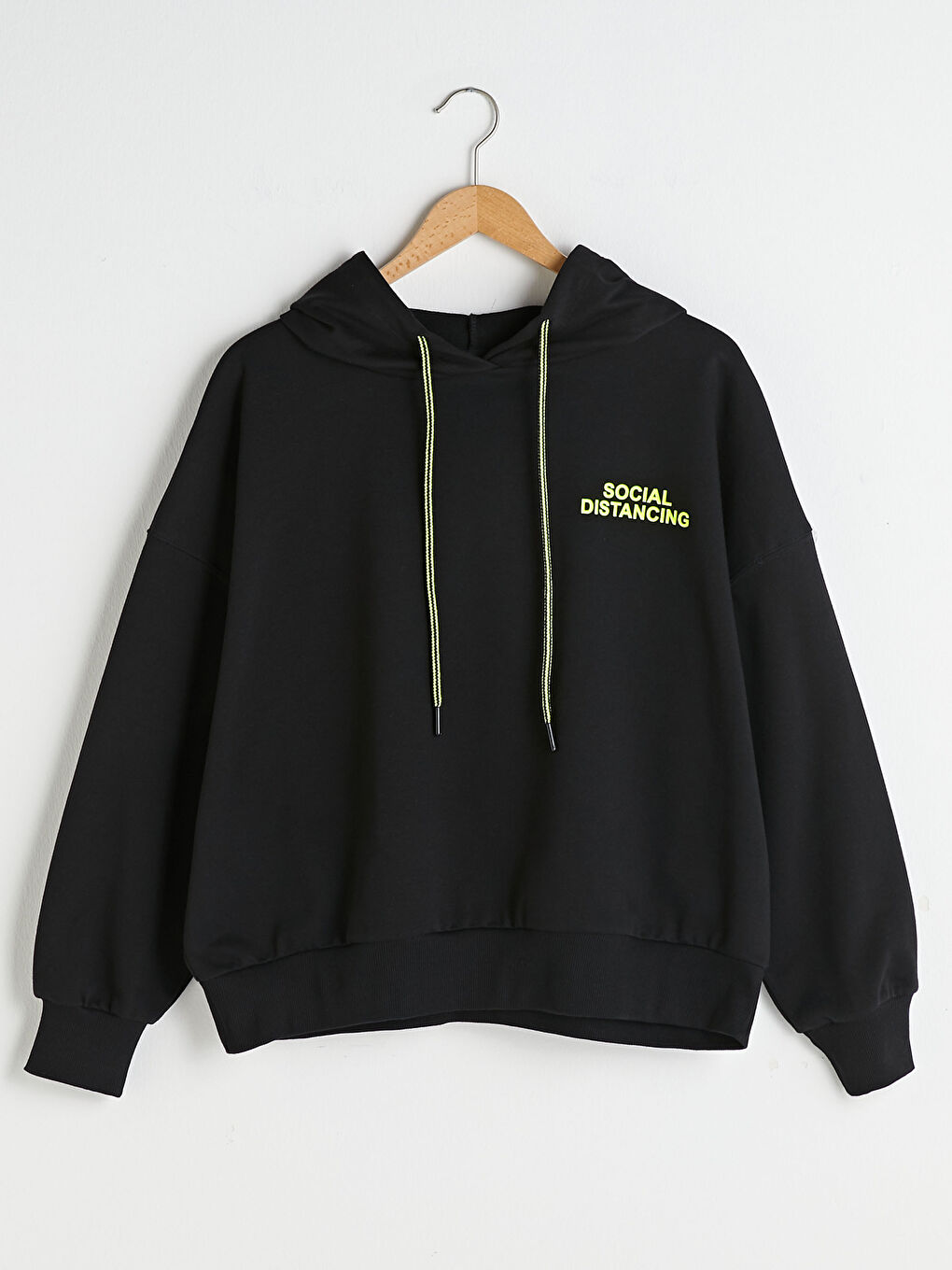 Slogan Printed Long-Sleeve Oversized Women's Hoodie-7