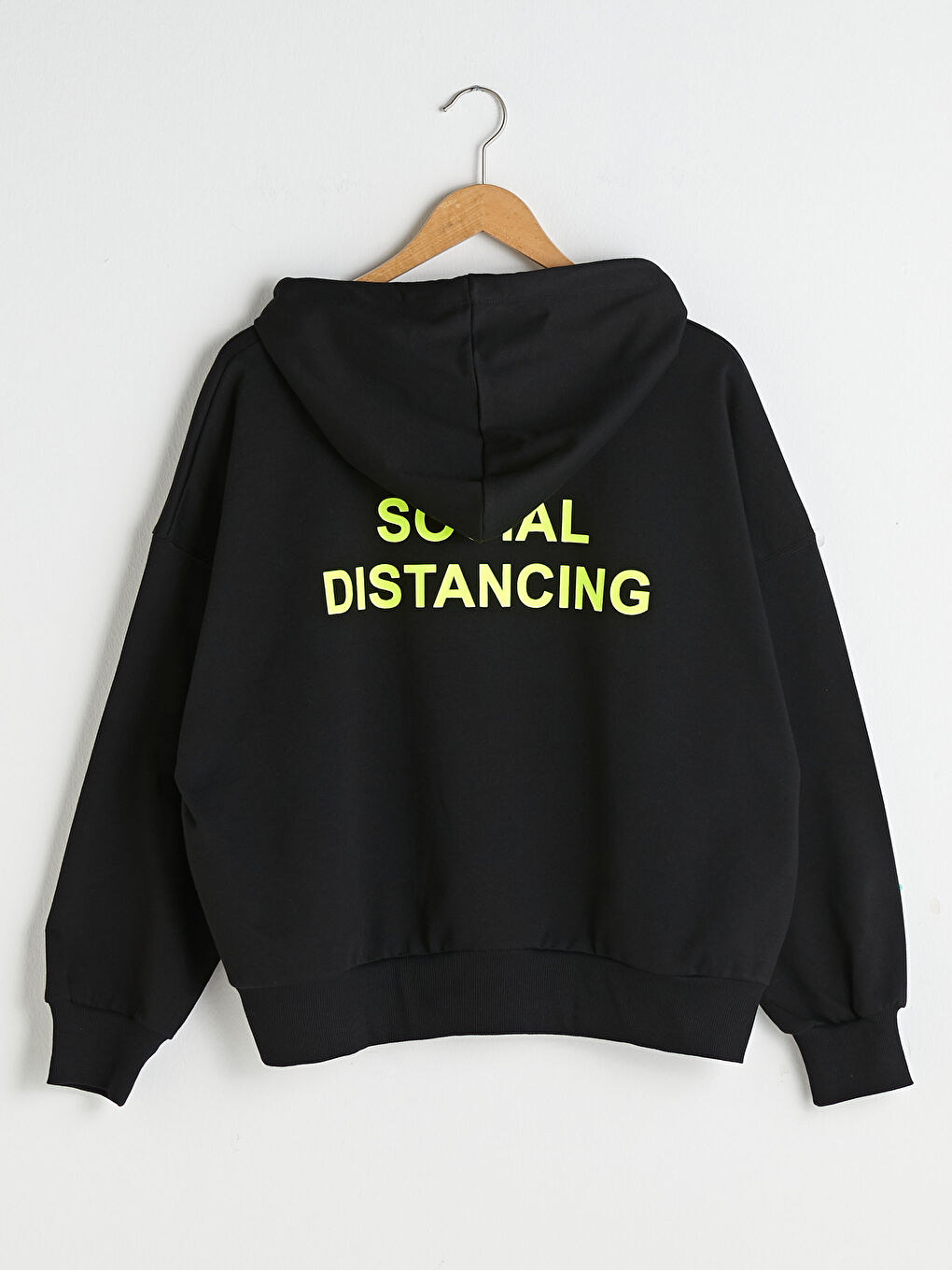 Slogan Printed Long-Sleeve Oversized Women's Hoodie-9