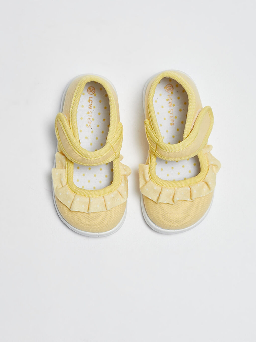 Balerini Fetiță Căptușiți cu Bumbac cu Detalii Volănaș-2