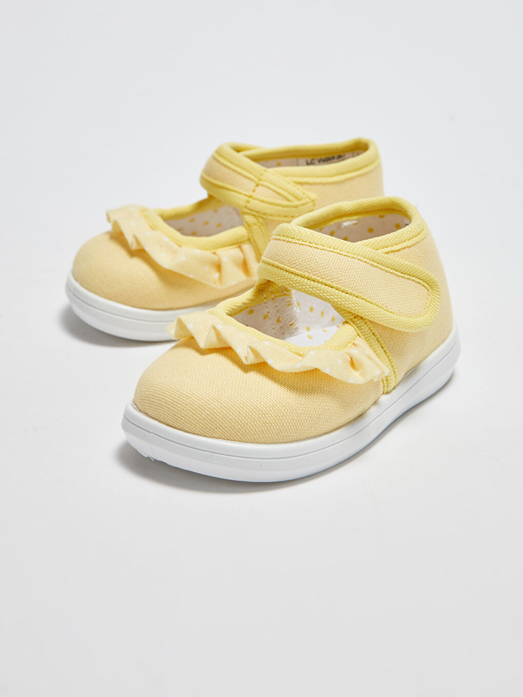 Balerini Fetiță Căptușiți cu Bumbac cu Detalii Volănaș-5