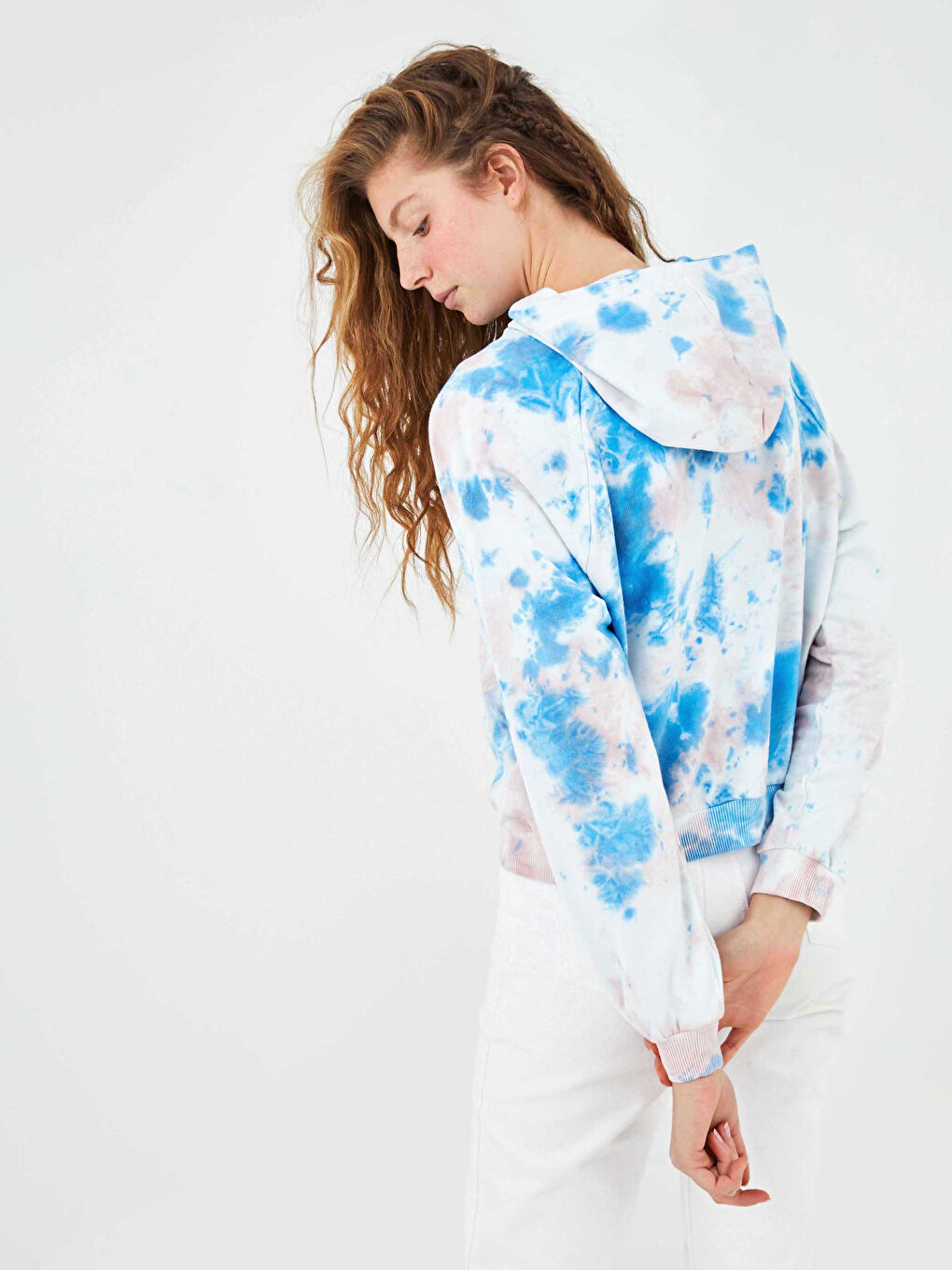 Hanorac cu Mânecă Lungă pentru Femei cu Model Tie-Dye-3