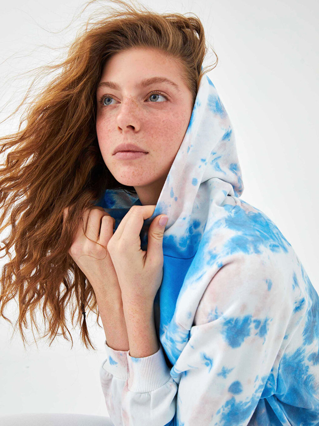 Hanorac cu Mânecă Lungă pentru Femei cu Model Tie-Dye-6