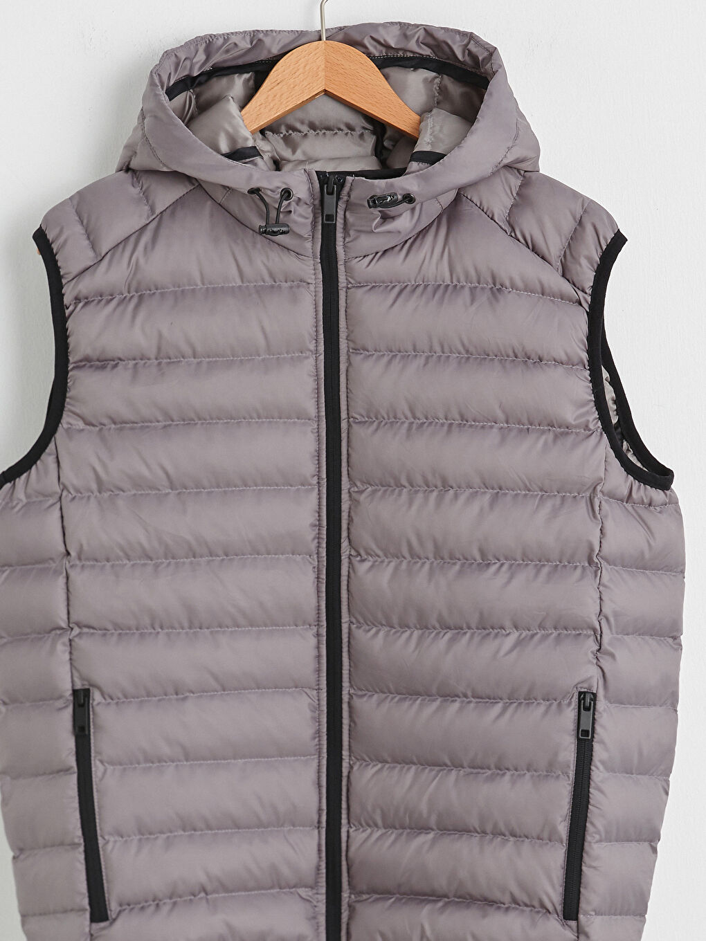 Yeşil Standart Kalıp Kapüşonlu Şişme Yelek-7