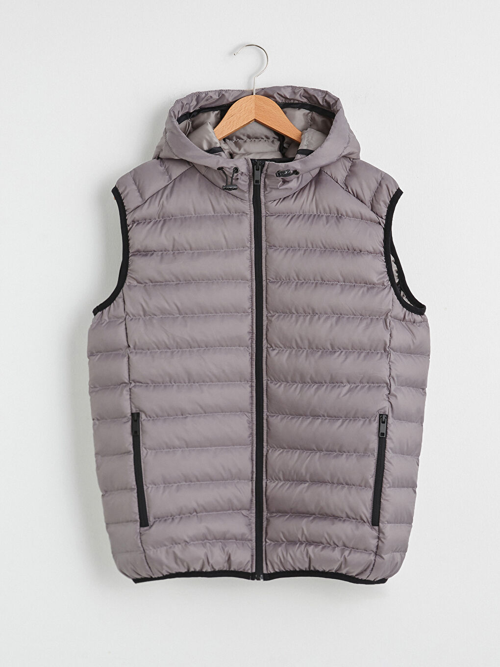 Yeşil Standart Kalıp Kapüşonlu Şişme Yelek-6