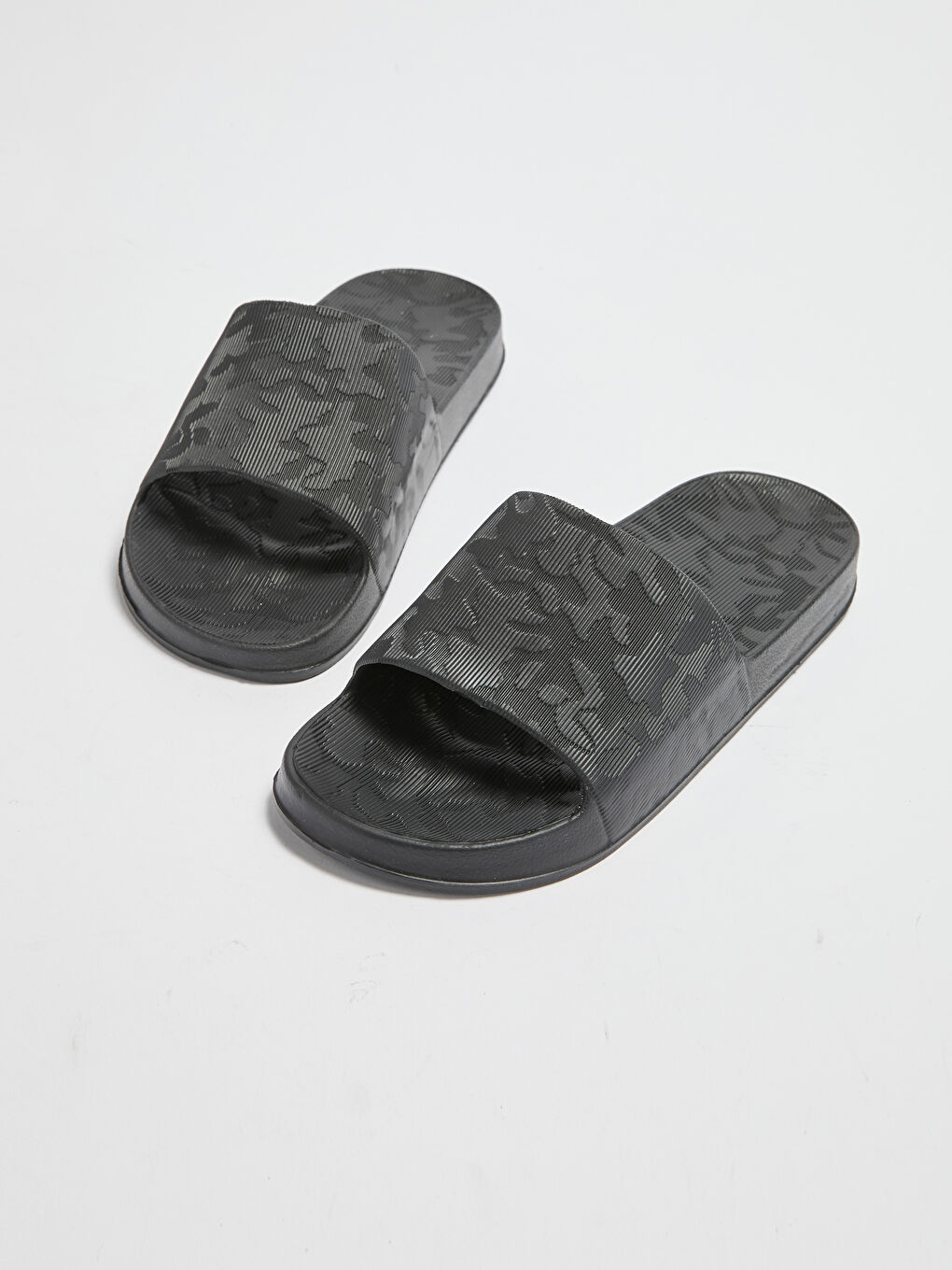 Siyah Kamuflaj Desenli Erkek Terlik-4