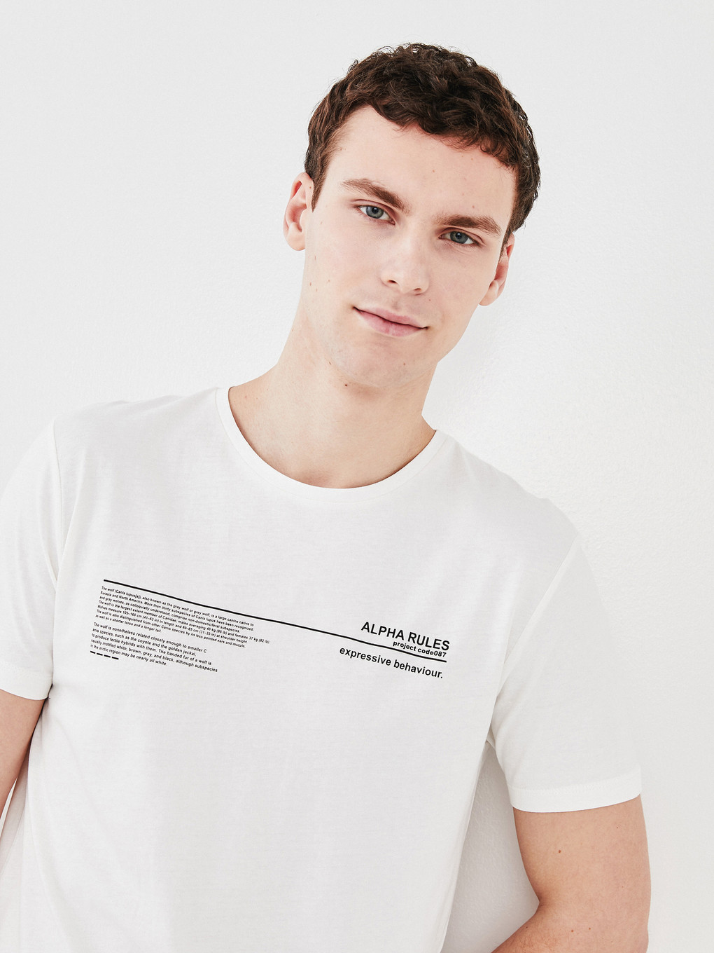 Crew Neck Short Sleeve Printed Combed Cotton Men's T-shirt-2