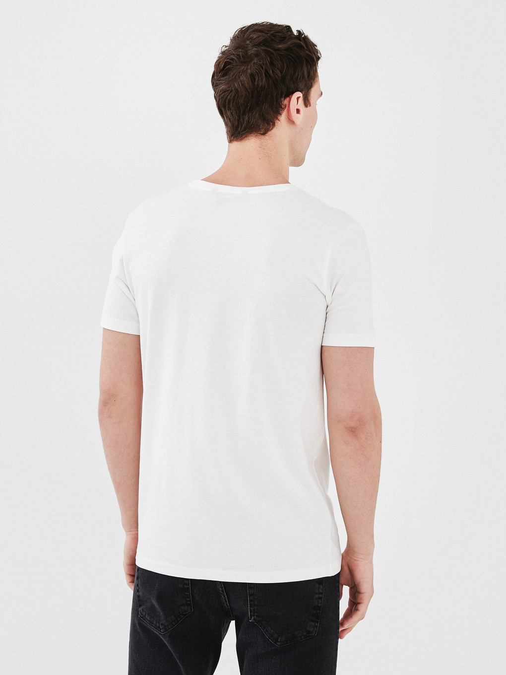 Crew Neck Short Sleeve Printed Combed Cotton Men's T-shirt-4