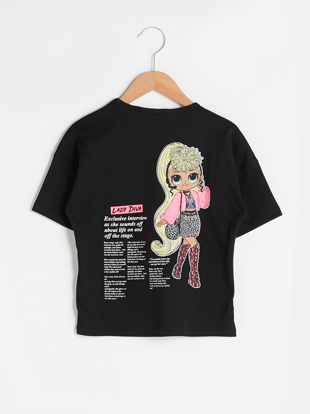 Crew Neck Printed LOL Surprise OMG Licensed Short Sleeve Cotton Girls T-Shirt-1