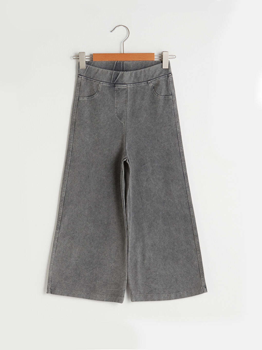 Pantalon de Survêtement pour Filles Coupe Large Basique Effet Jean à Taille Élastique