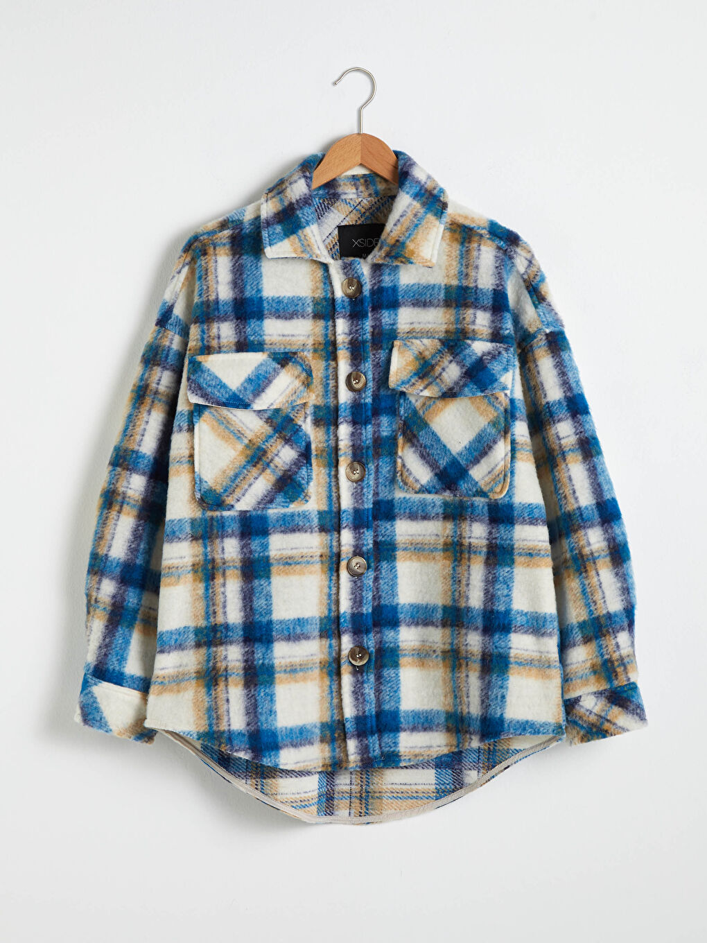 ビッキーページ XSIDE Pocket Detailed Plaid Shirt Jacket -S1DU66Z8-LLC - LC