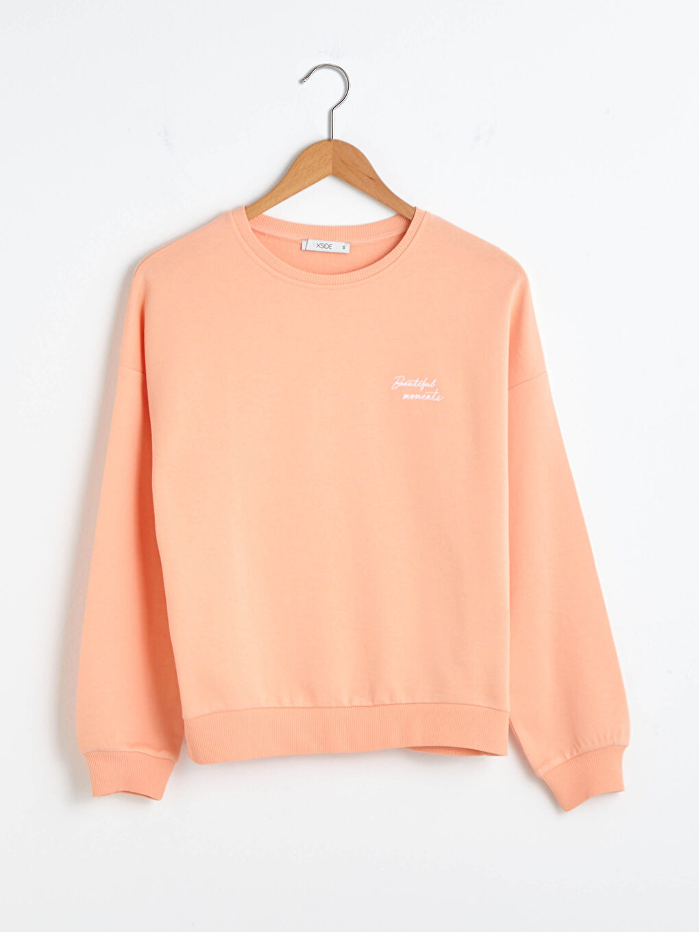 Mercan Bisiklet Yaka Baskılı Sweatshirt-9