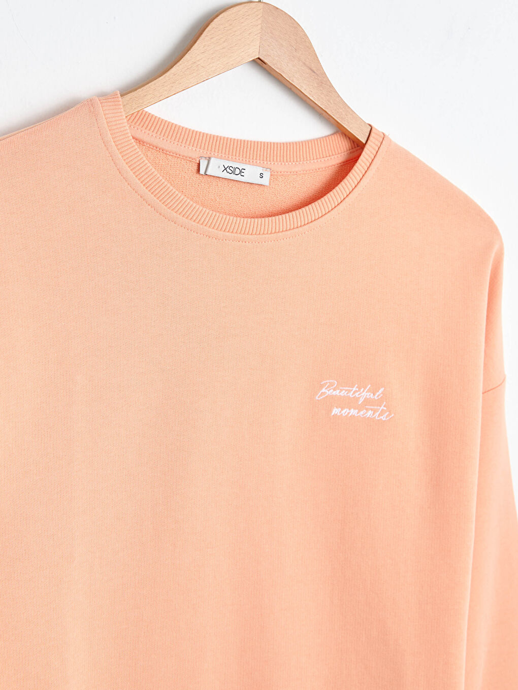 Mercan Bisiklet Yaka Baskılı Sweatshirt-11