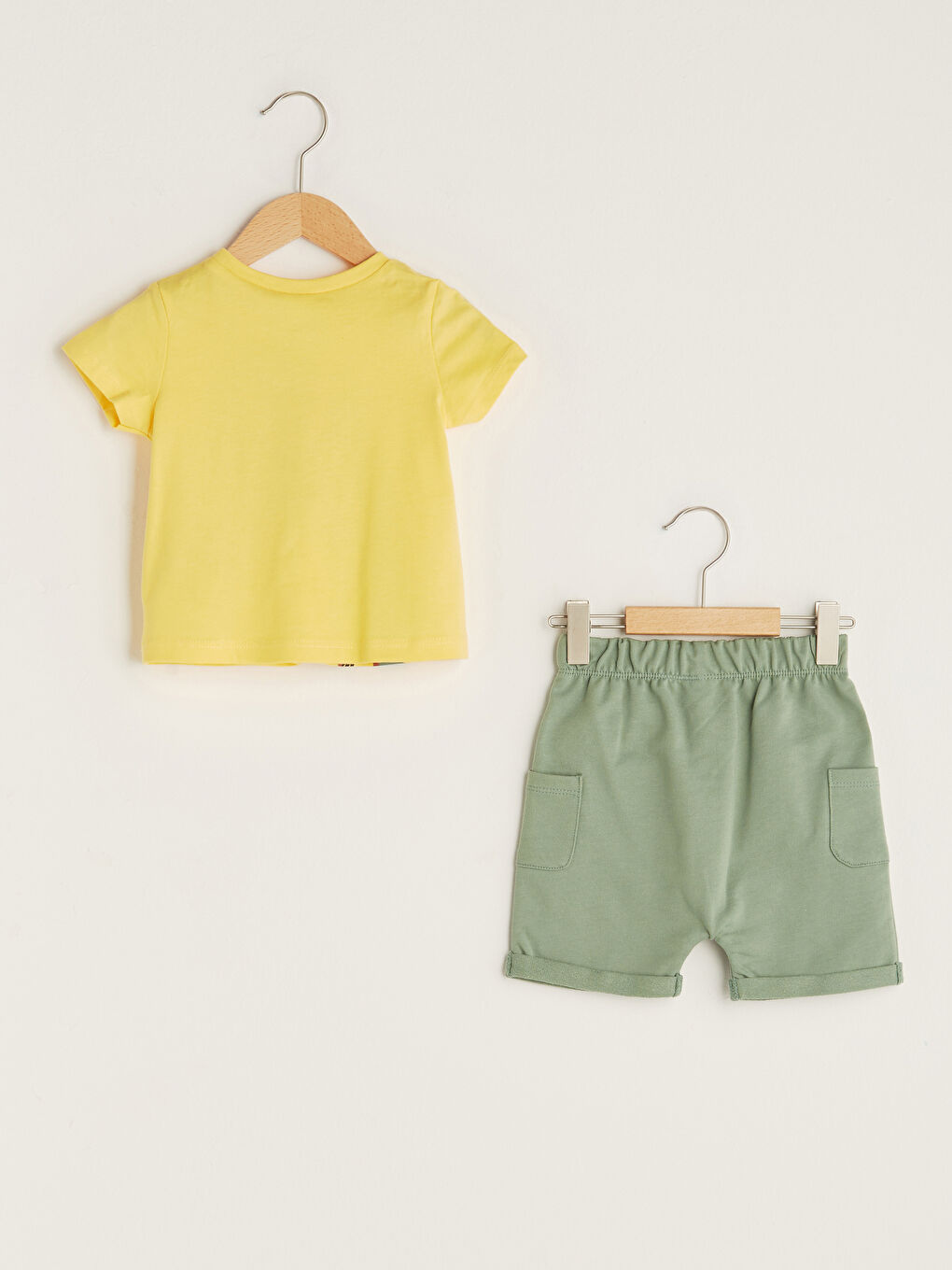 Футболка с круглым вырезом и коротким рукавом с принтом для малышей мальчиков и шорты, комплект из 2 предметов-1