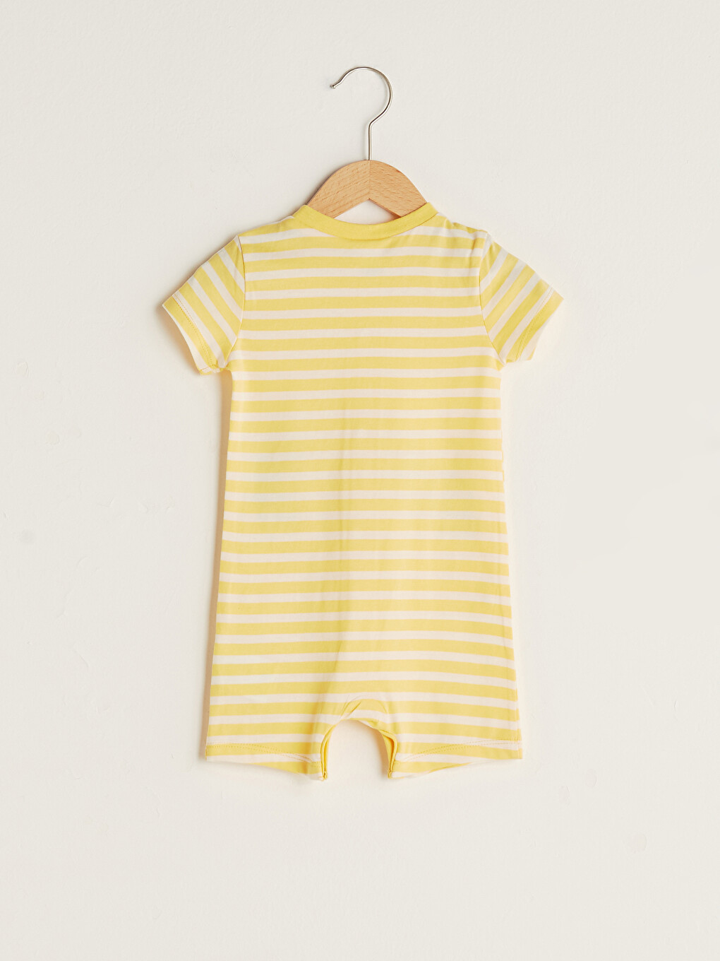 Crew Neck Short Sleeve Striped Baby Boys' Jumpsuit-1