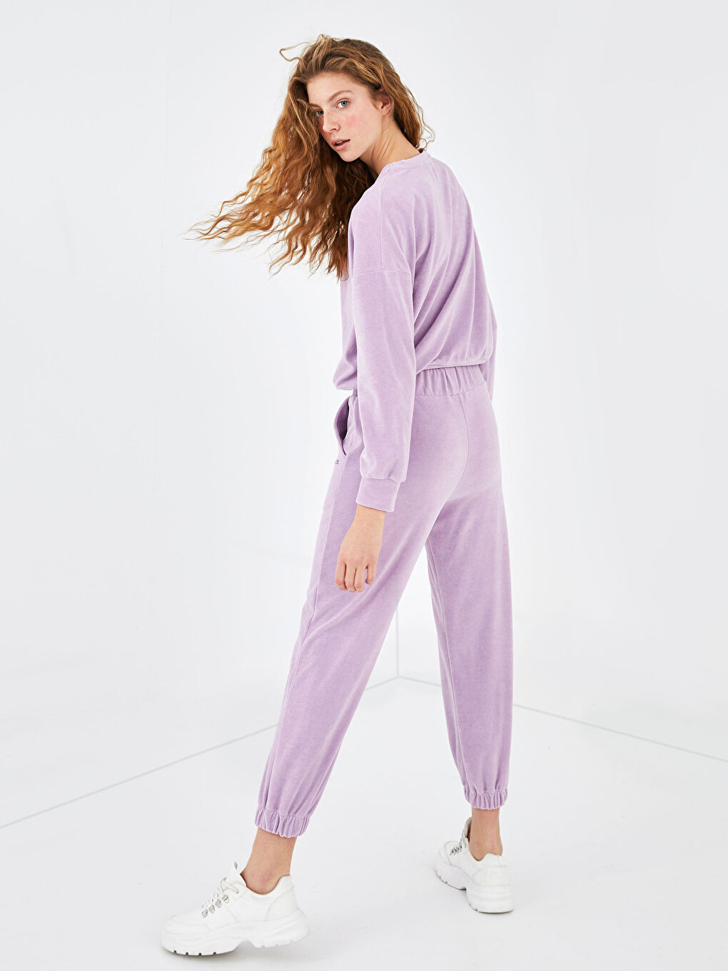 XSIDE Waist Rubber Embroidered Velvet Woman Jogger Tracksuit Bottoms -S1DU82Z8-QPG