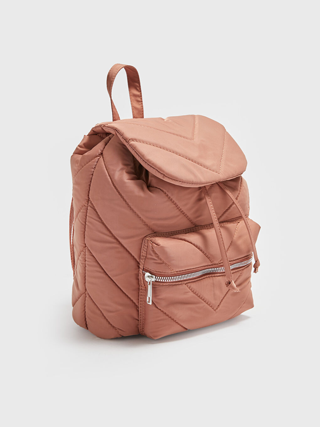Pembe Paraşüt Kumaş Kadın Sırt Çantası-3