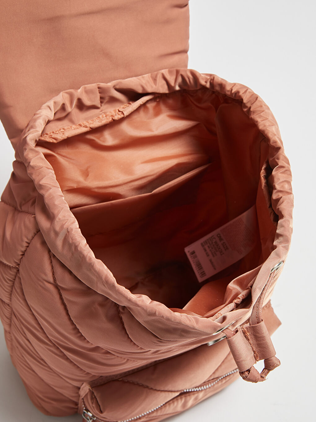 Pembe Paraşüt Kumaş Kadın Sırt Çantası-5