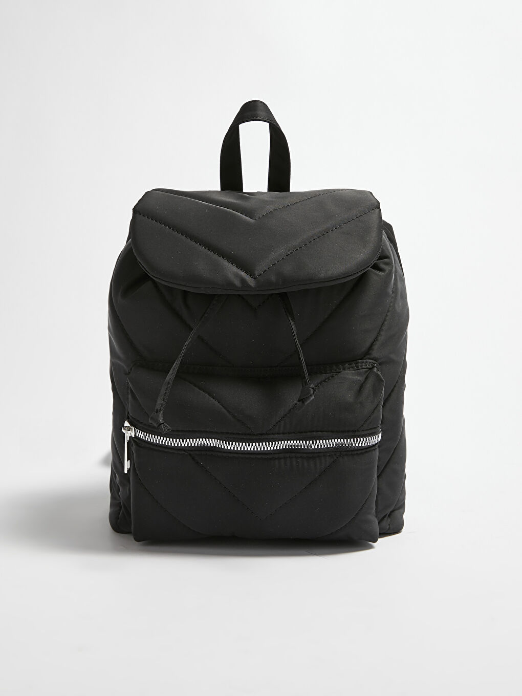 Siyah Paraşüt Kumaş Kadın Sırt Çantası-2