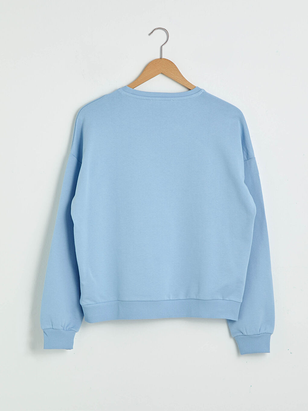 Mavi Bisiklet Yaka Nakışlı Uzun Kollu Kadın Sweatshirt-7