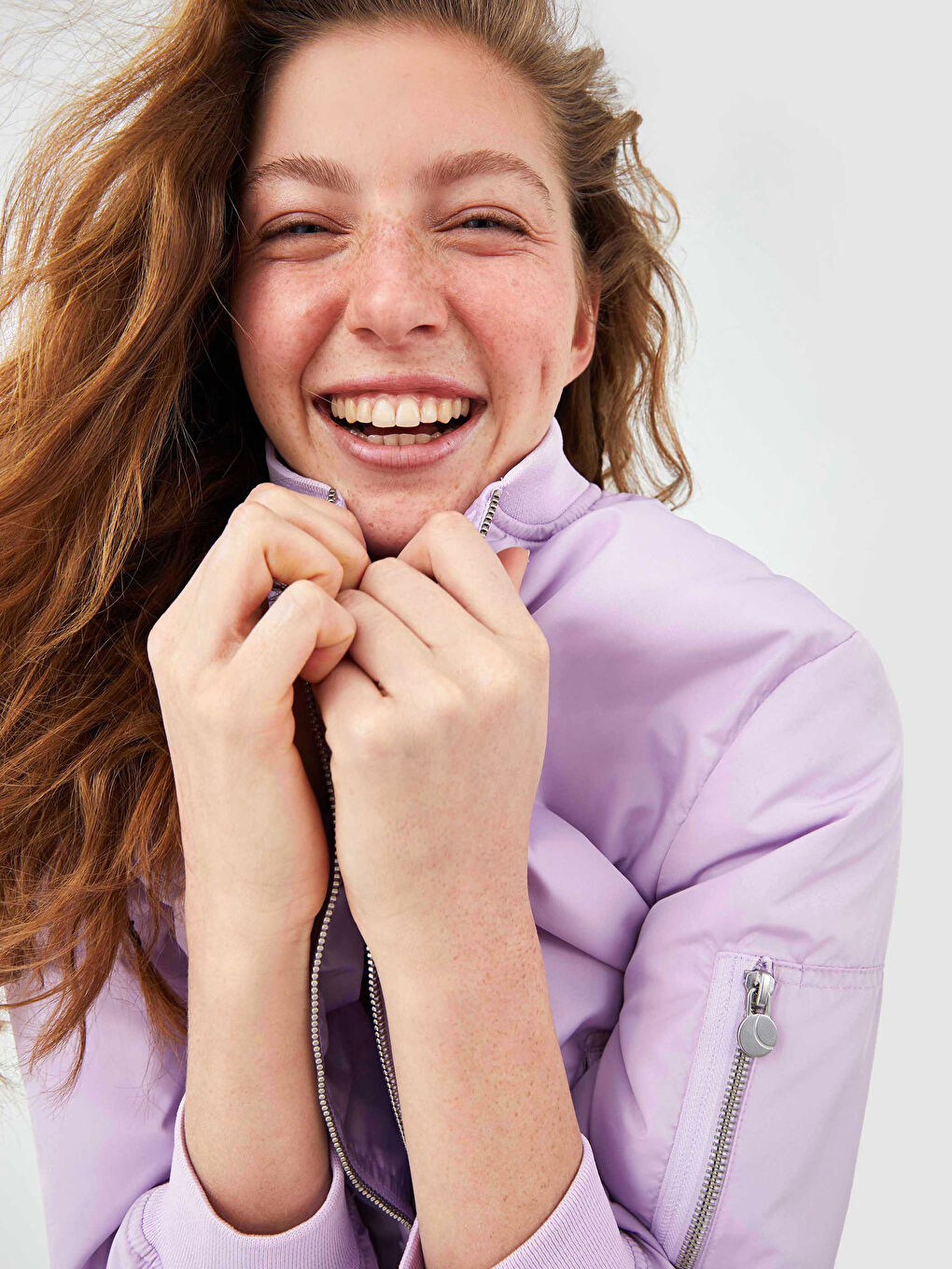 College Neck Pocket Detailed Women's Bomber Coat-5