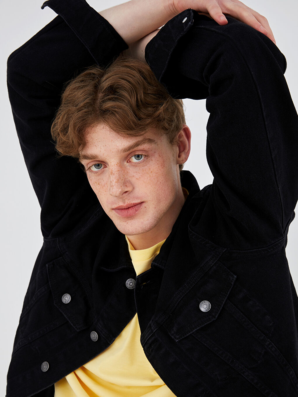 جاكيت جينز رجالي بقصة عادية-3